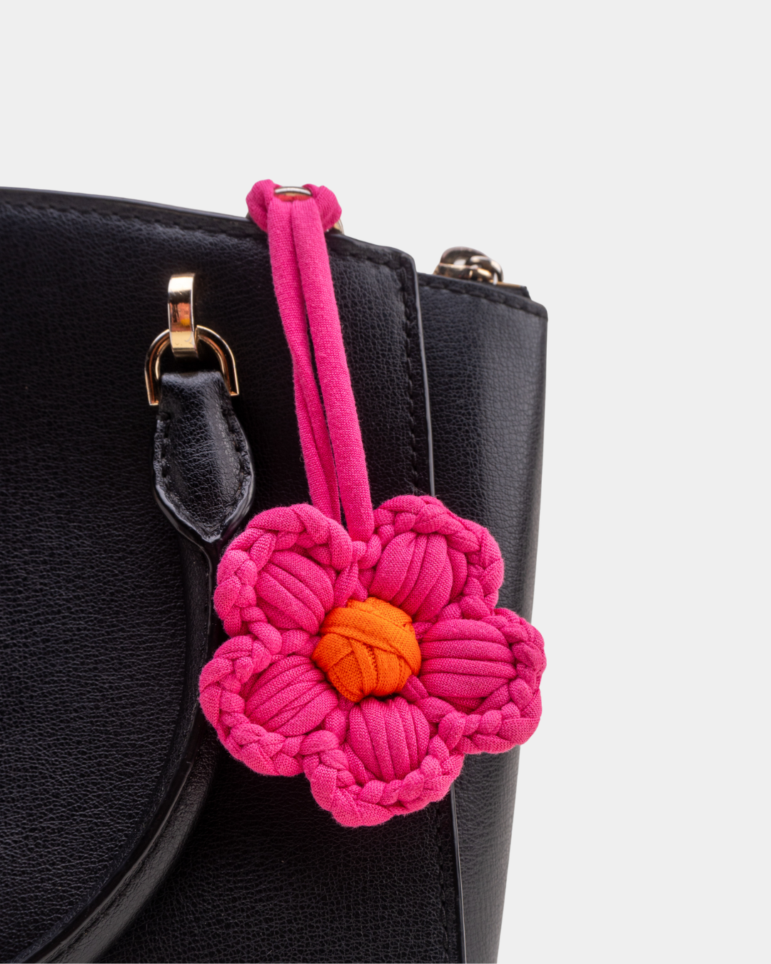 Pink / orange flower charm