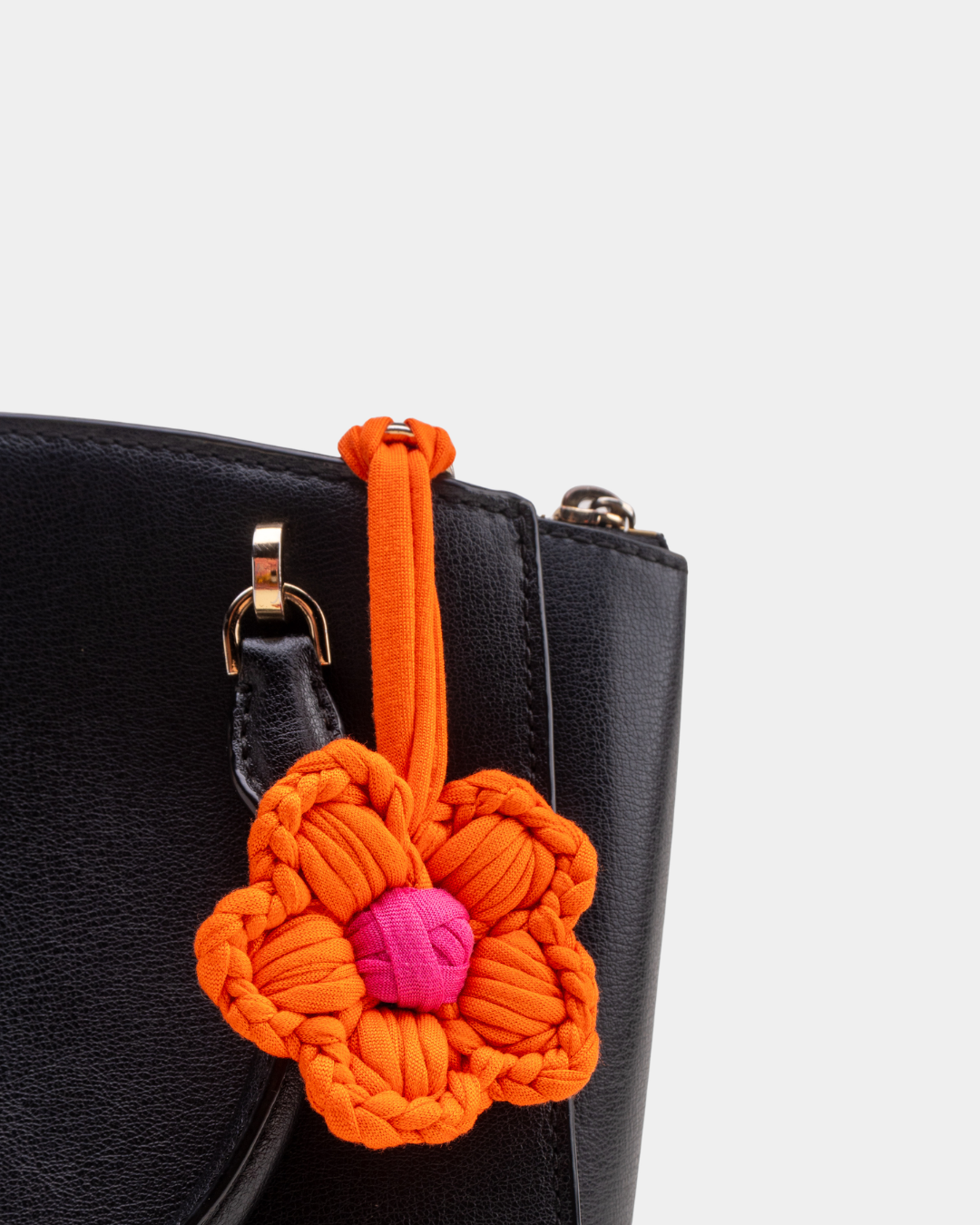 Pink / orange flower charm