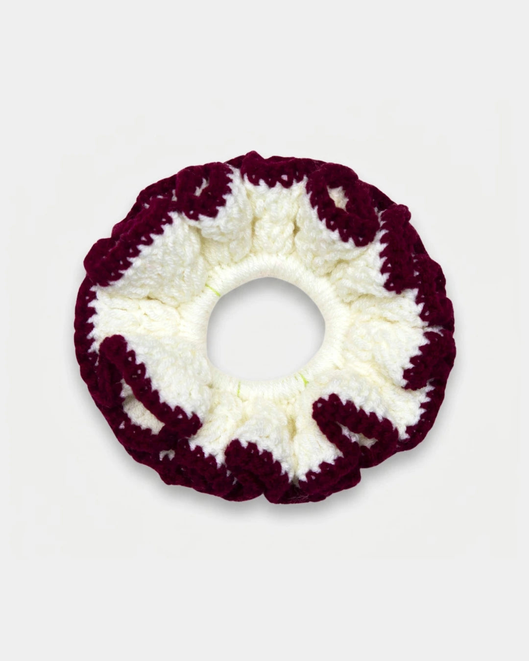 Brown / Off White scrunchie