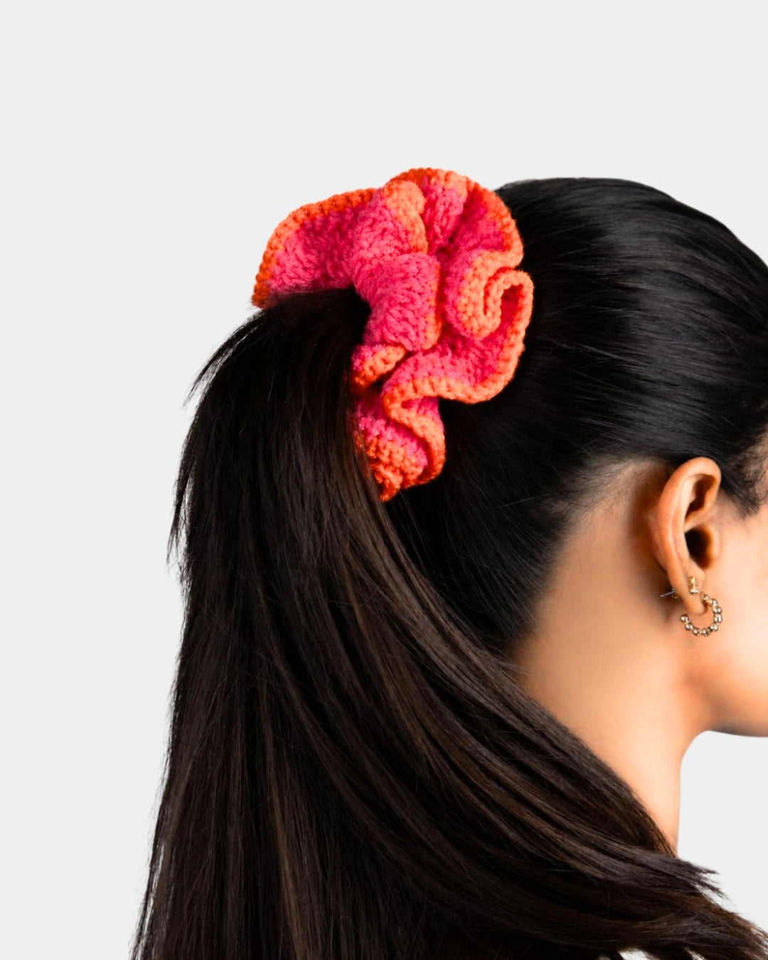 Orange / Pink scrunchie