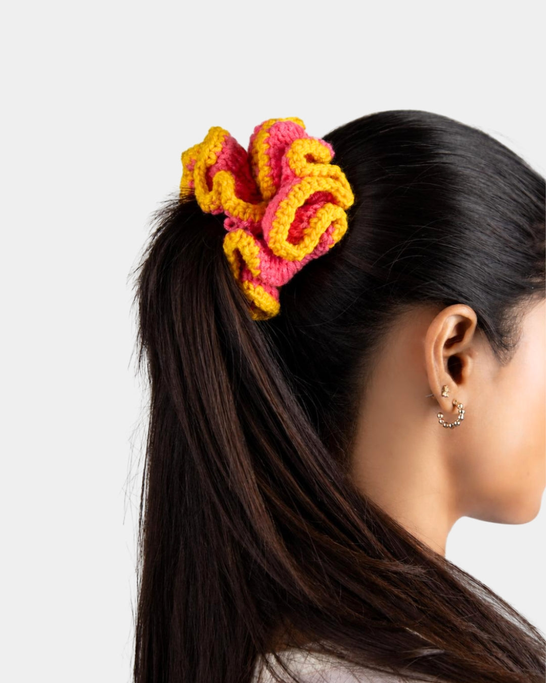 Yellow / Pink Scrunchie